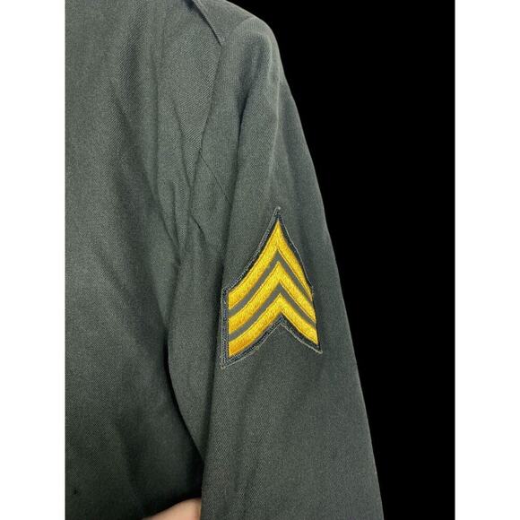 US Army Uniform Dress Jacket & Patches 1957 Vietnam War Sergeant 39R Wool Serge - Picture 10 of 13